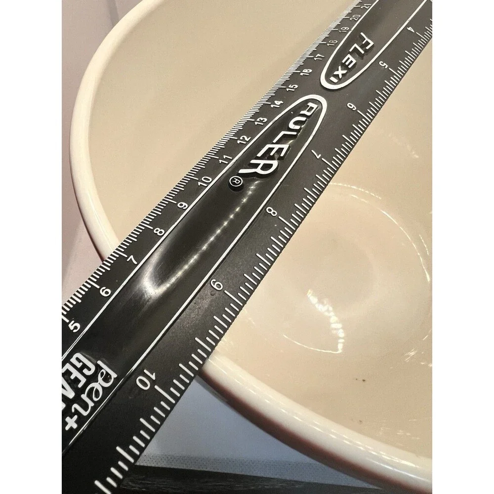 Crate & Barrel Red Mixing Nesting Bowl large mixing white
